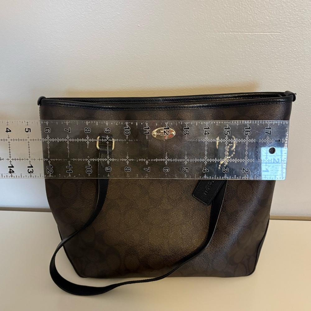 Coach Dark Brown and Black Purse - Picture 6 of 9
